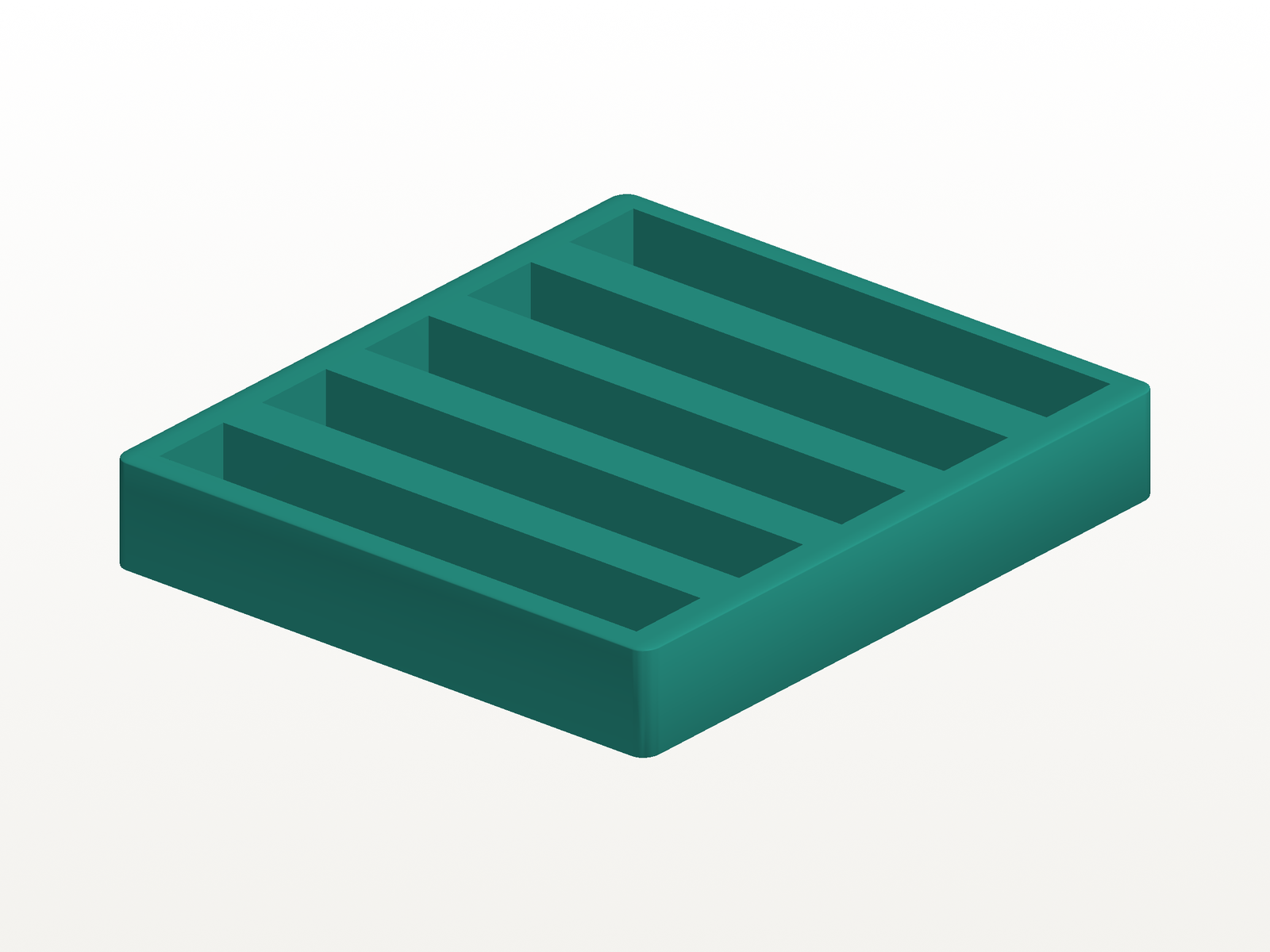 3D model preview of an acrylic stamping block holder